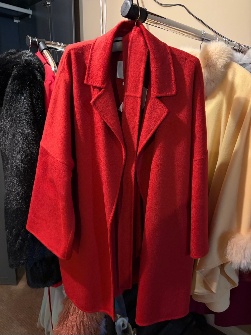 MaxMara Red Open-Front Coat